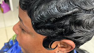 A woman with finger waves